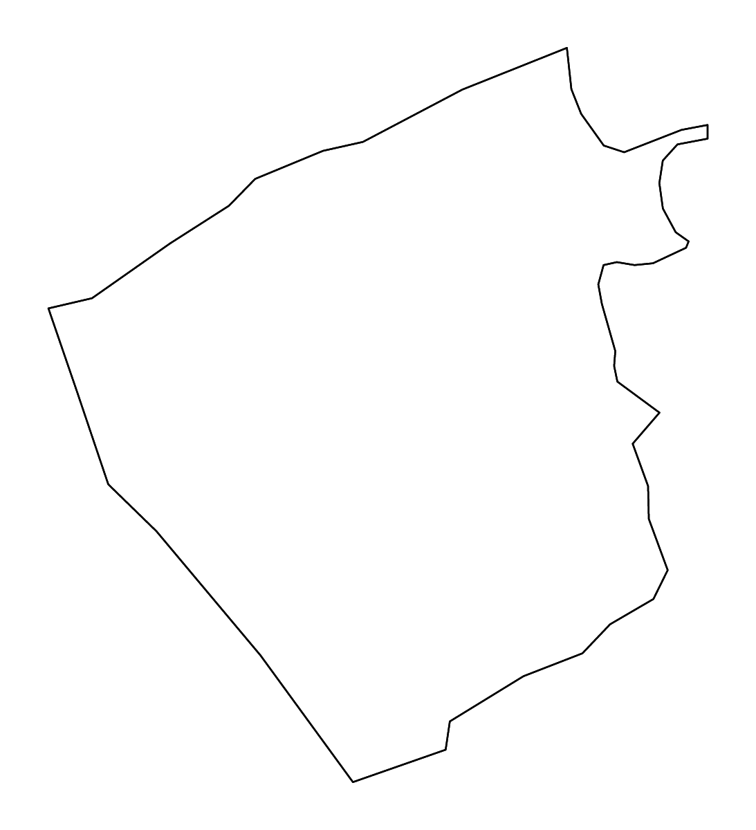 Carte de contour de Pulaski, Virginia avec rivières.