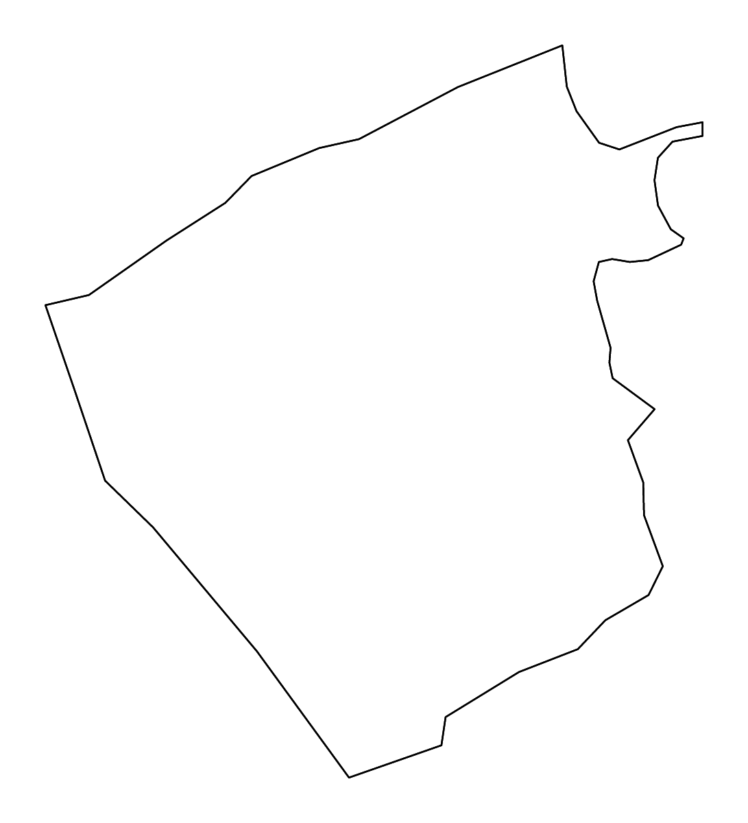 Mapa de contorno de Pulaski, Virginia con ríos.