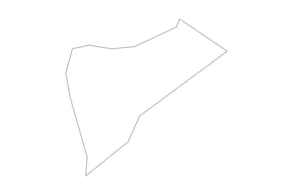 Mapa de Radford, Virginia de tipo contorno para América del Norte, con contorno con límites limpios.