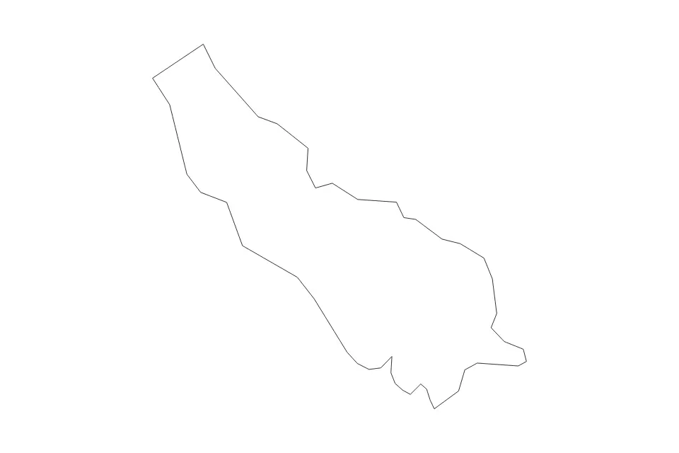 Mapa de Richmond (County), Virginia de tipo contorno para América del Norte, con contorno con límites limpios.