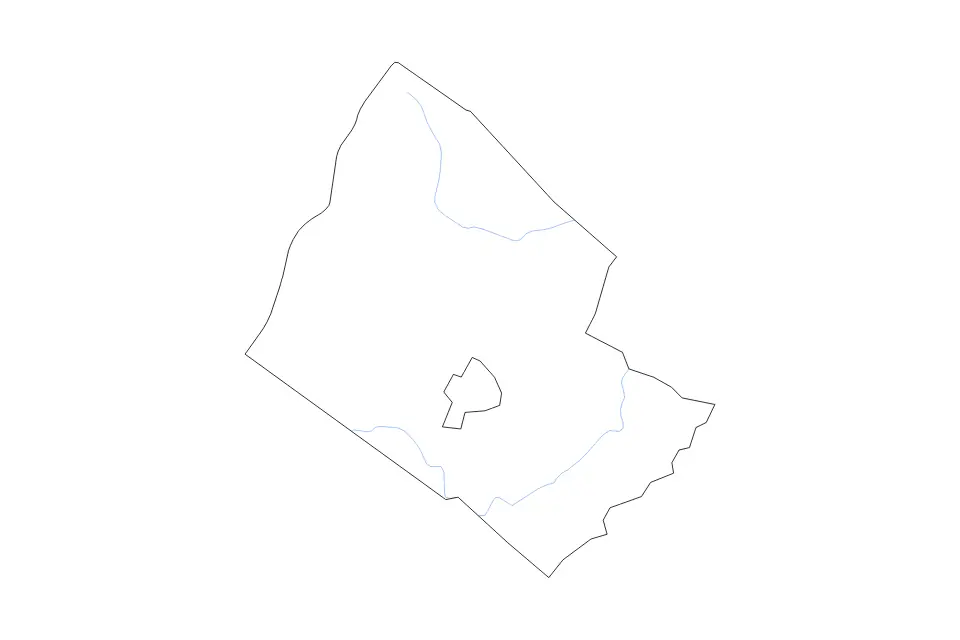 Mapa de Rockingham, Virginia de tipo contorno y ríos para América del Norte, con contorno y ríos con límites limpios.
