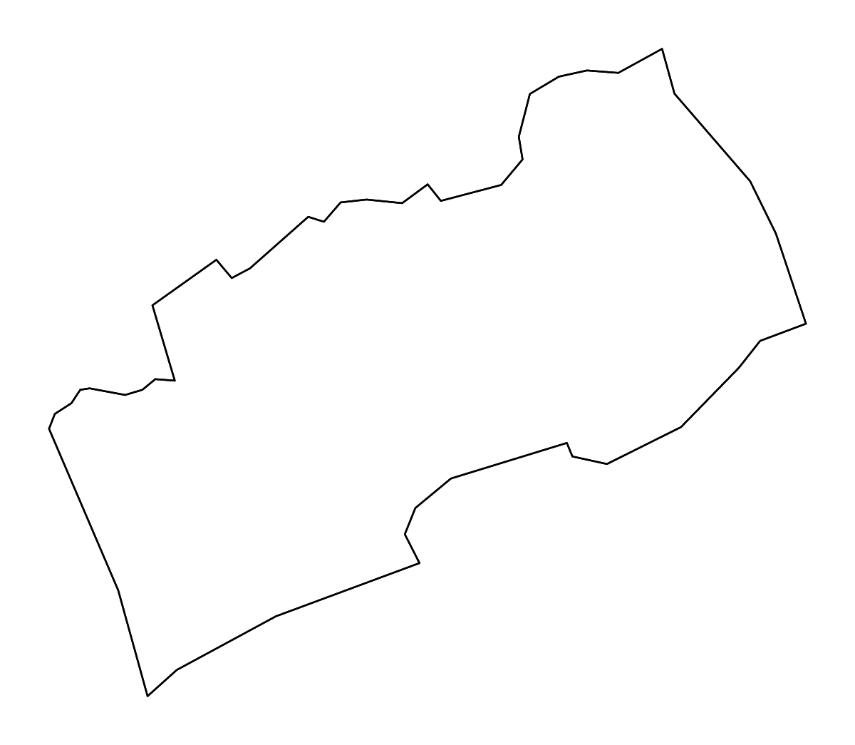 Mapa de contorno de Russell, Virginia con ríos.