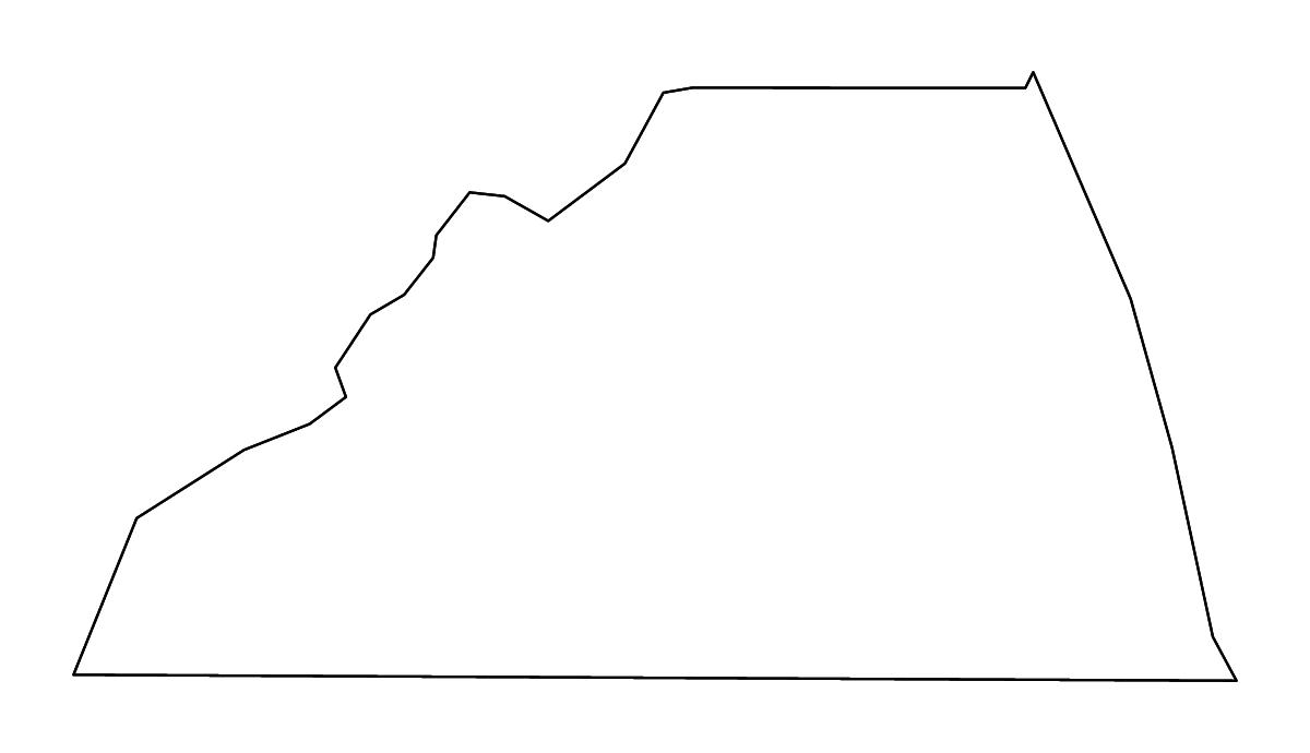 Carte de contour de Scott, Virginia avec rivières.