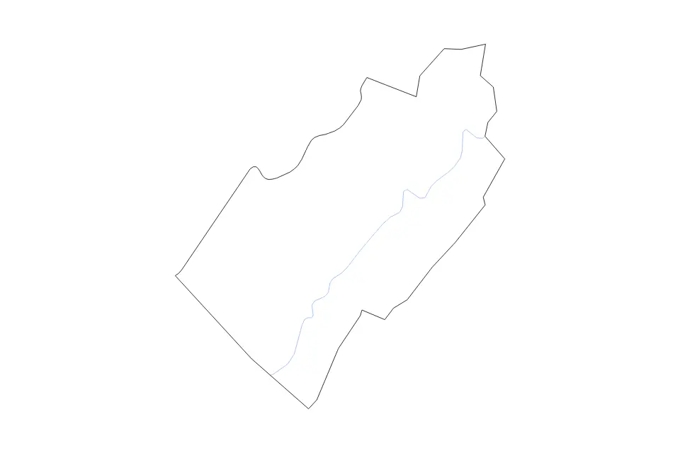 Mapa de Shenandoah, Virginia de tipo contorno y ríos para América del Norte, con contorno y ríos con límites limpios.