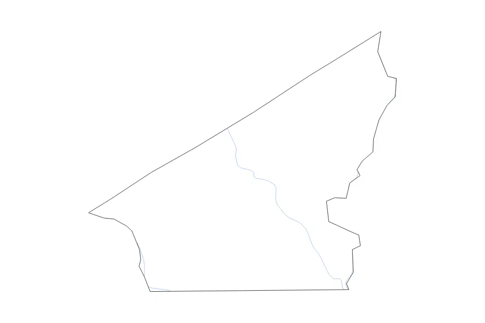 Mapa de Southampton, Virginia de tipo contorno y ríos para América del Norte, con contorno y ríos con límites limpios.