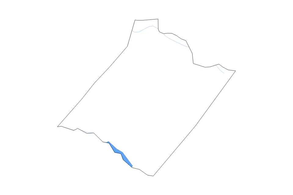 Outline map of Spotsylvania County, Virginia with subdivision borders and major lakes and rivers.