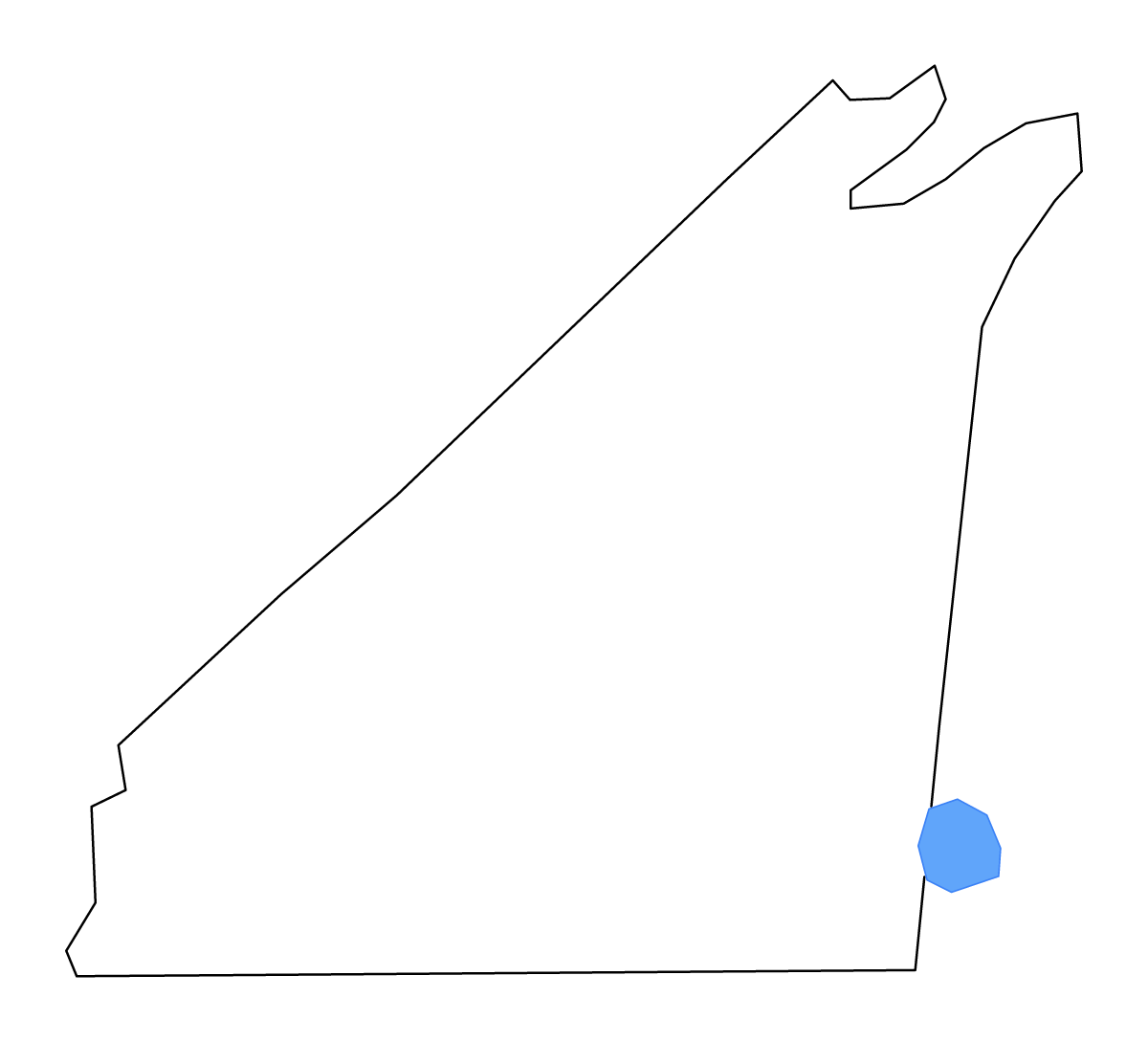 Mapa de contorno de Suffolk, Virginia con lagos.