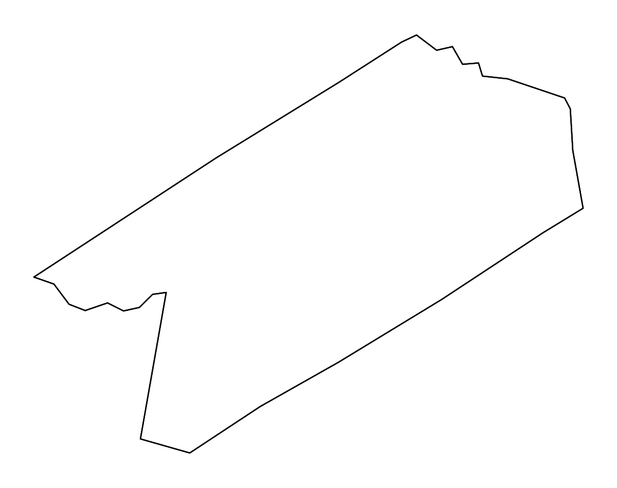 Mapa de contorno de Sussex, Virginia con ríos.