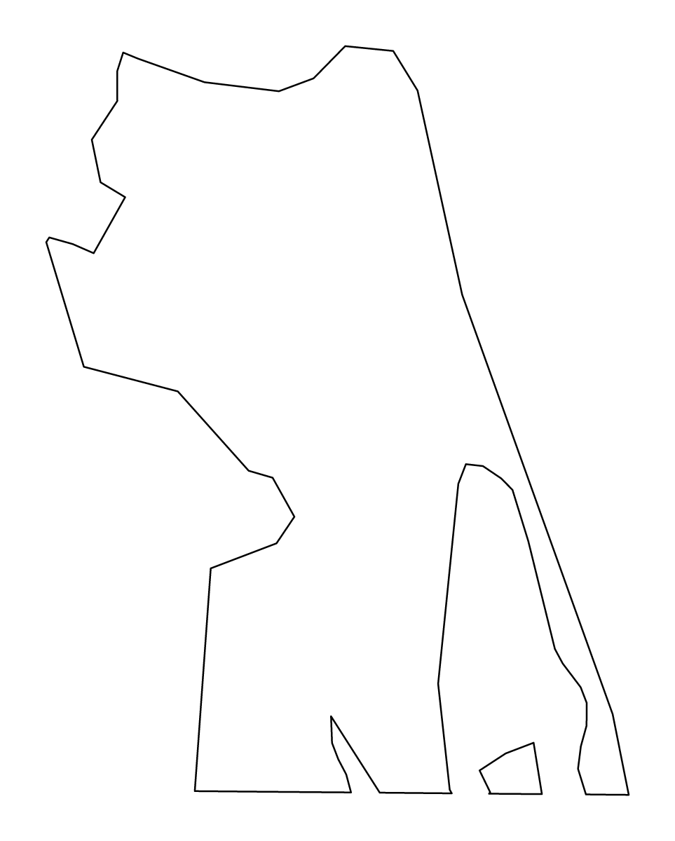 Mapa de contorno de Virginia Beach, Virginia.