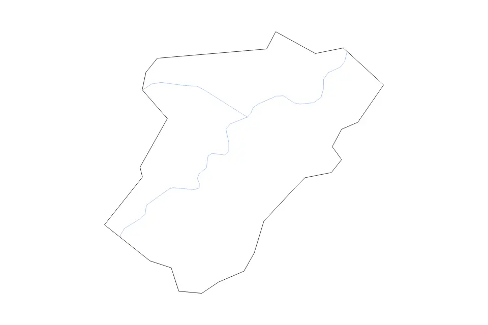 Carte de Warren, Virginia de type contour et rivières pour Amérique du Nord, montrant contour et rivières avec des limites nettes.