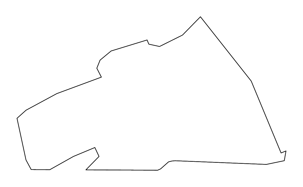 Mapa de contorno de Washington, Virginia con ríos.