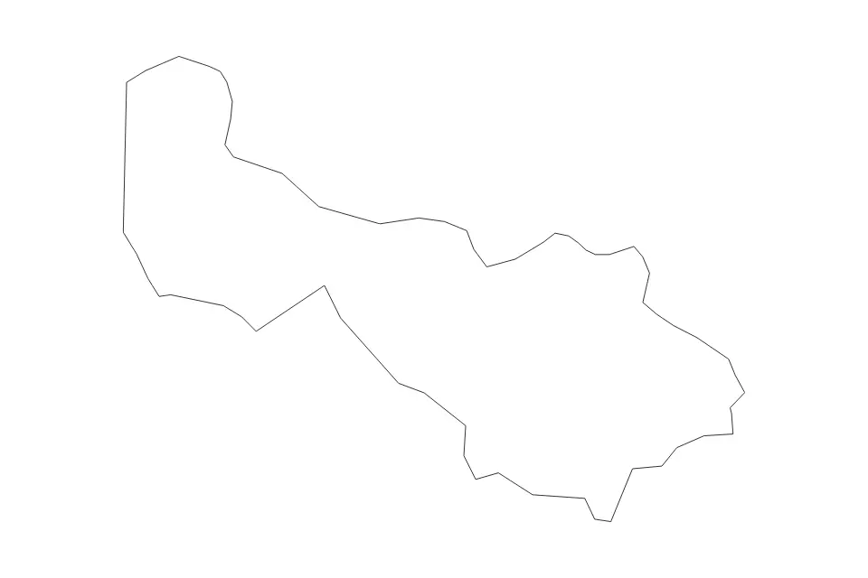 Carte de Westmoreland, Virginia de type contour pour Amérique du Nord, montrant contour avec des limites nettes.