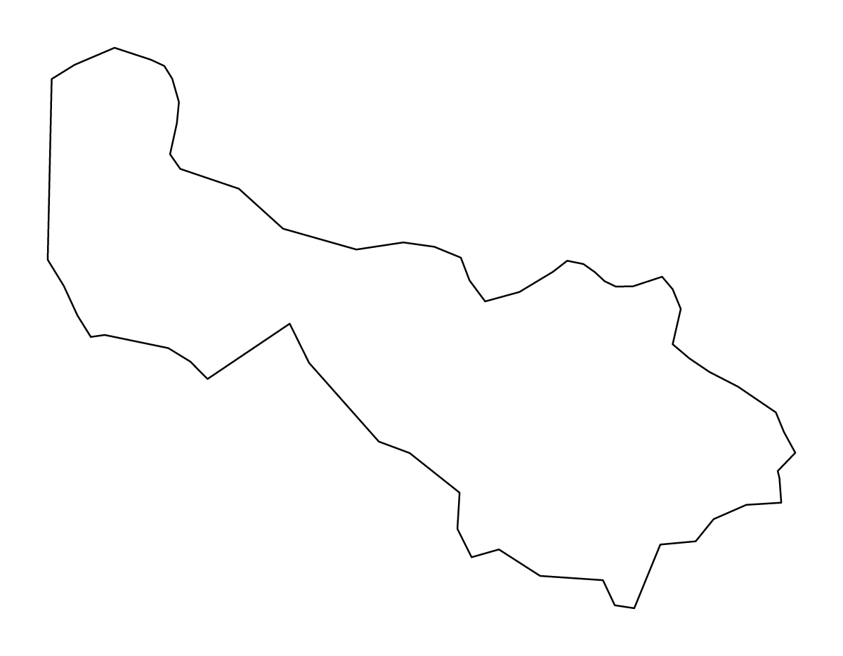 Mapa de contorno de Westmoreland, Virginia.