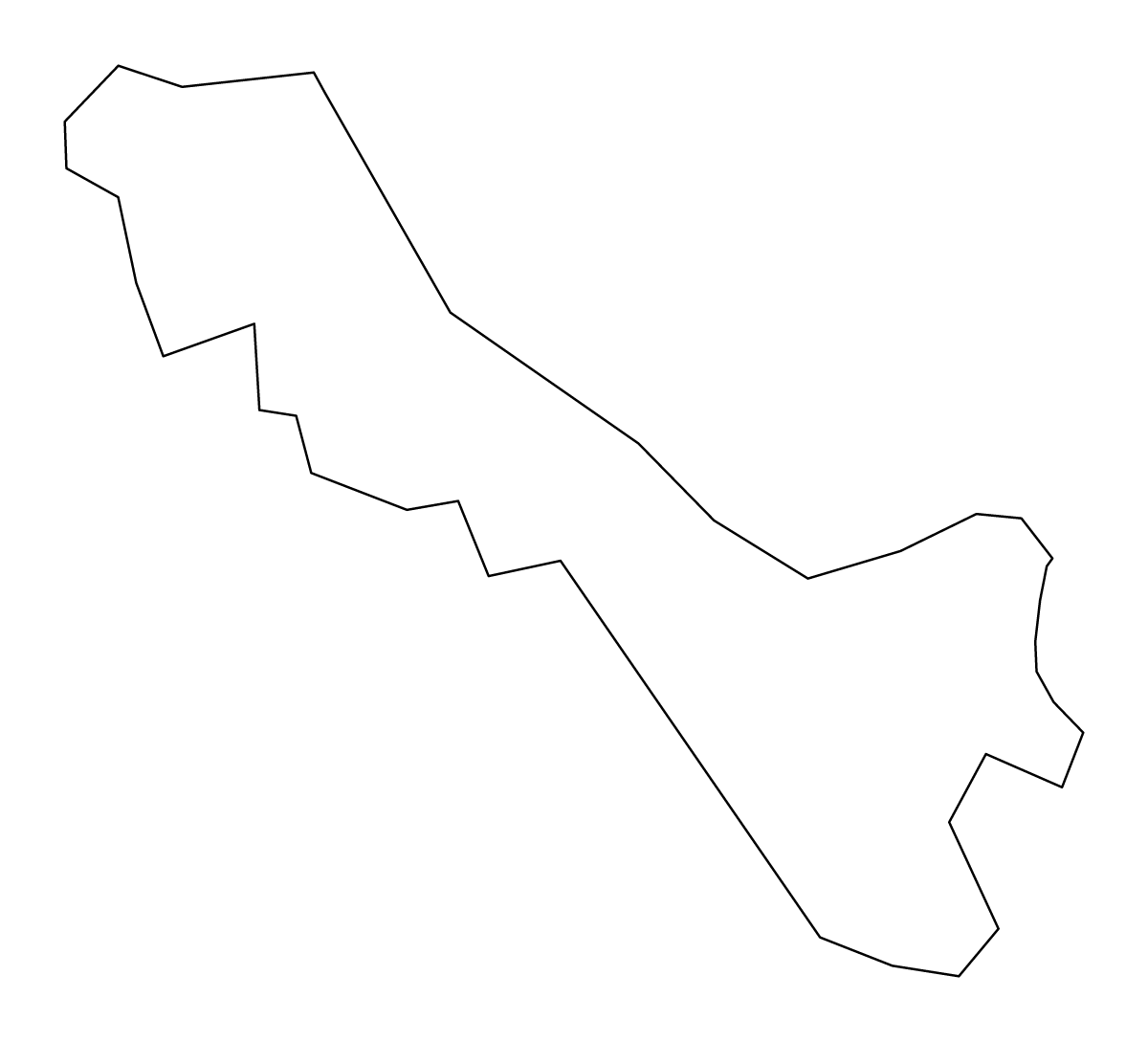 Outline map of York County, Virginia.