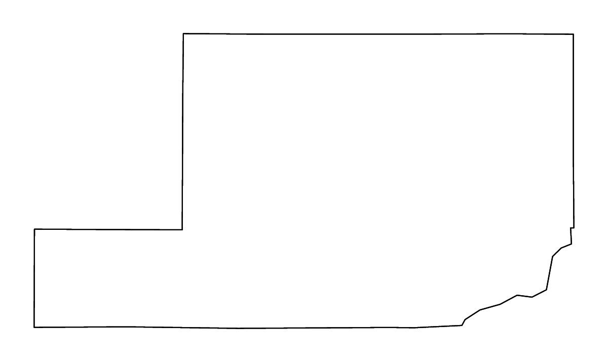Mapa de contorno de Adams, Washington con ríos.