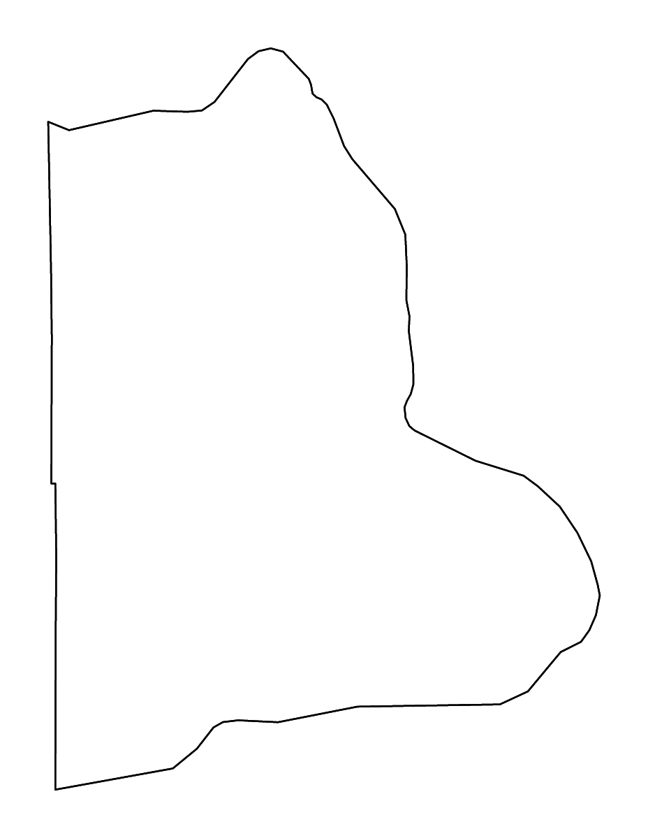 Mapa de contorno de Benton, Washington con ríos.