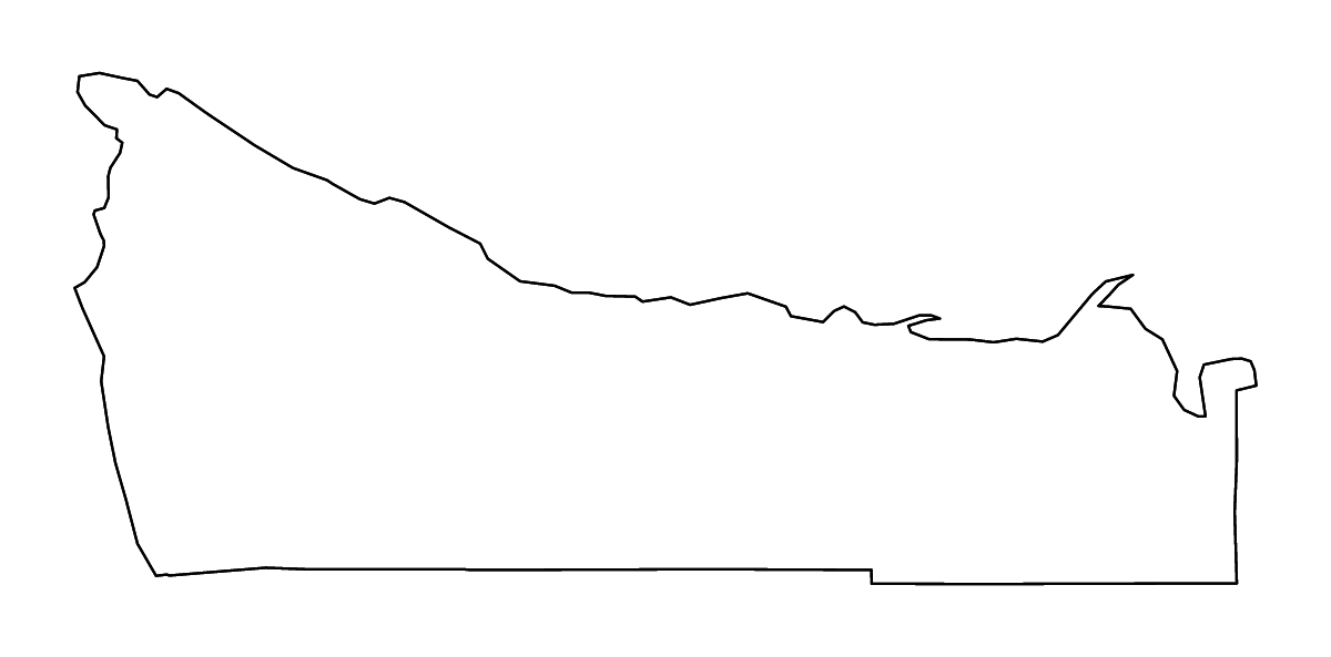 Mapa de contorno de Clallam, Washington con ríos.