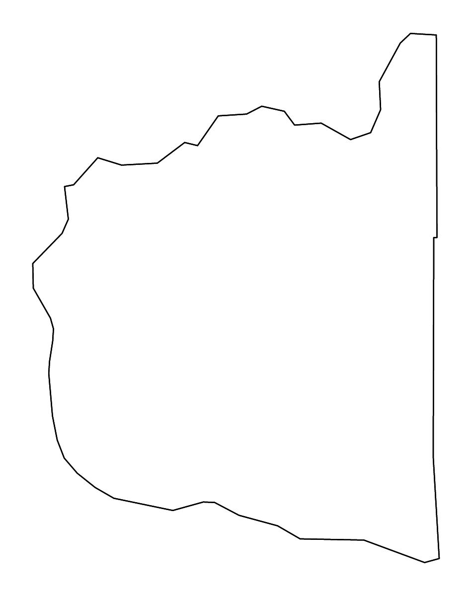Mapa de contorno de Clark, Washington con ríos.