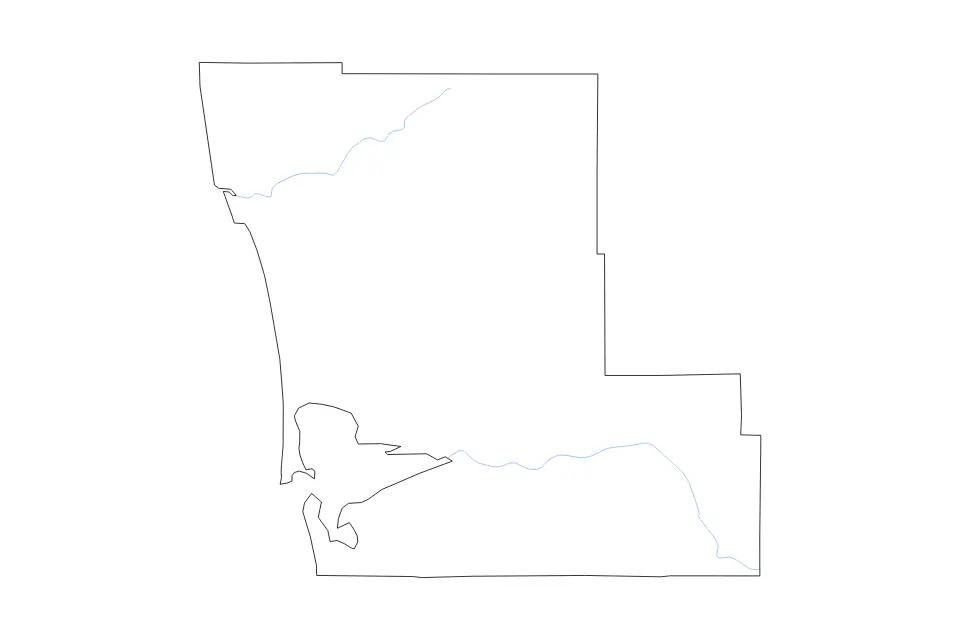 Carte de Grays Harbor, Washington de type contour et rivières pour Amérique du Nord, montrant contour et rivières avec des limites nettes.