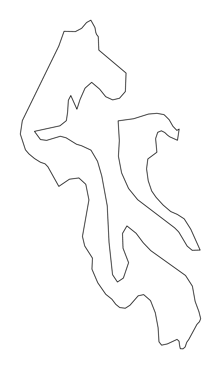 Mapa de contorno de Island, Washington.