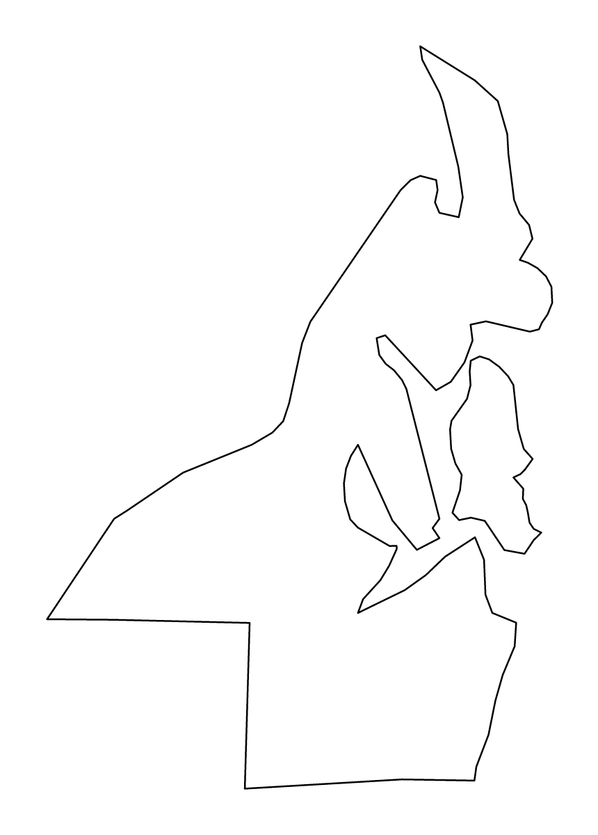 Mapa de contorno de Kitsap, Washington.