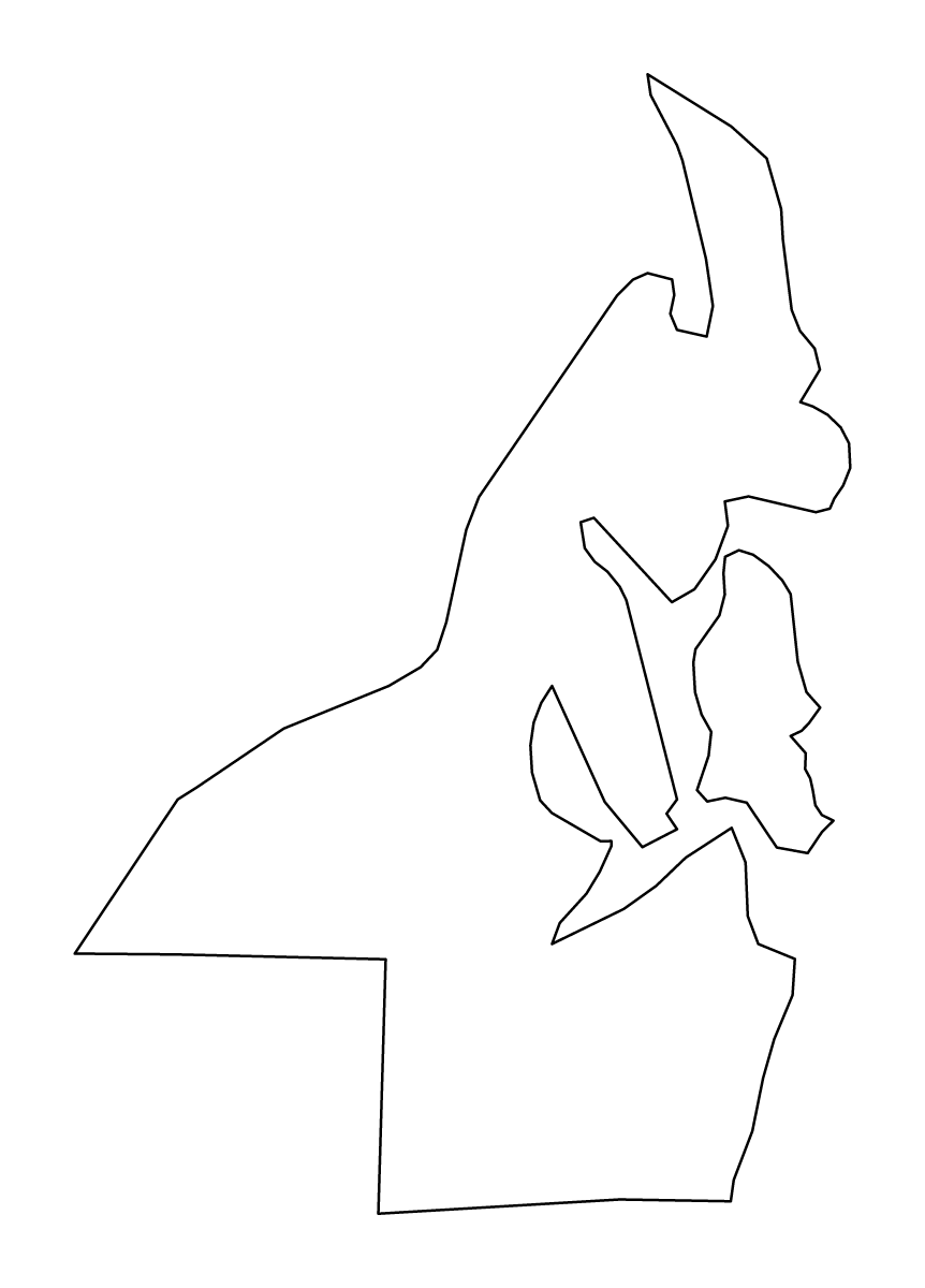 Carte de contour de Kitsap, Washington.