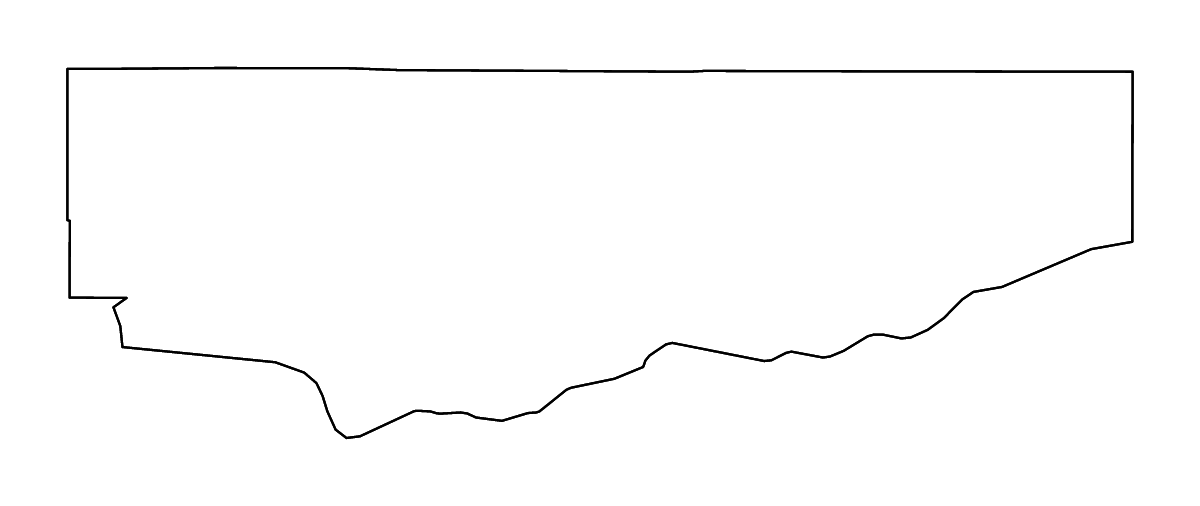 Mapa de contorno de Klickitat, Washington con ríos.