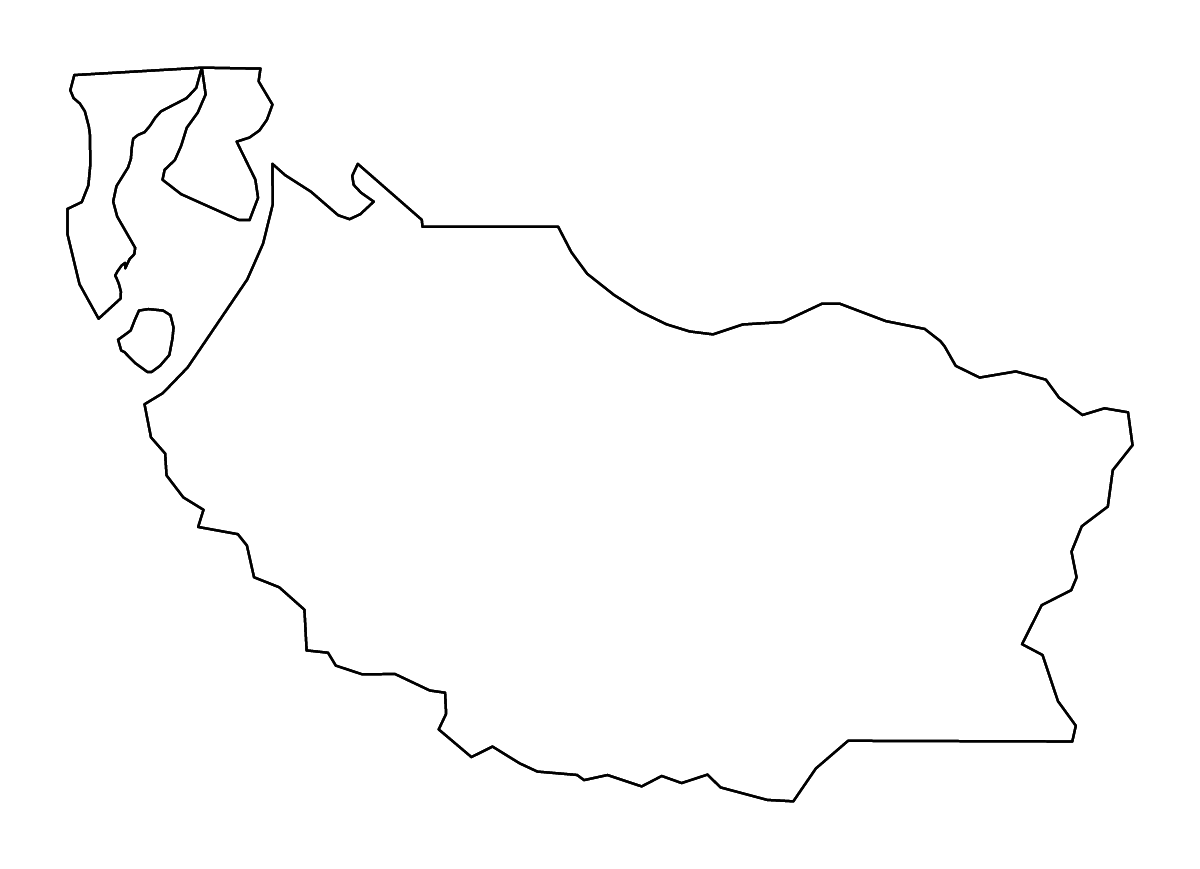 Carte de contour de Pierce, Washington avec rivières.