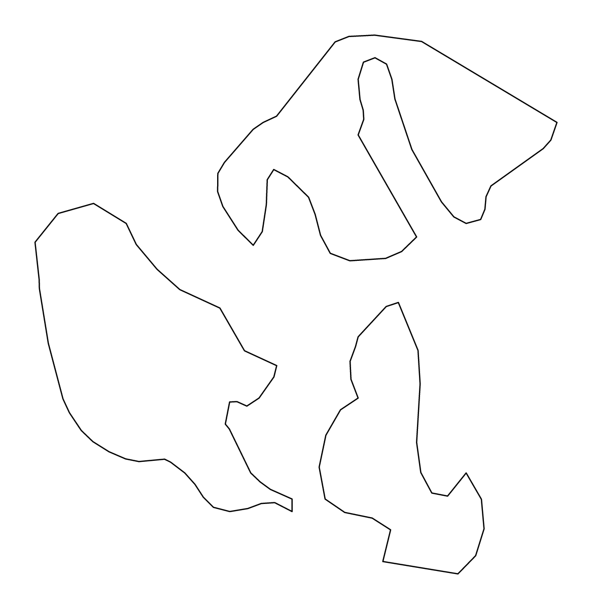 Carte de contour de San Juan, Washington.