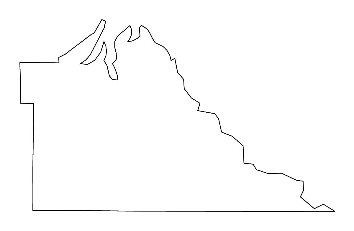 Carte de contour de Thurston, Washington avec rivières.