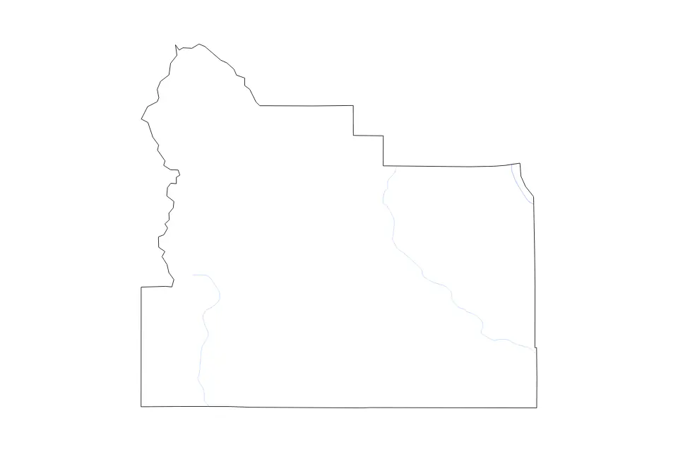 Carte de Yakima, Washington de type contour et rivières pour Amérique du Nord, montrant contour et rivières avec des limites nettes.