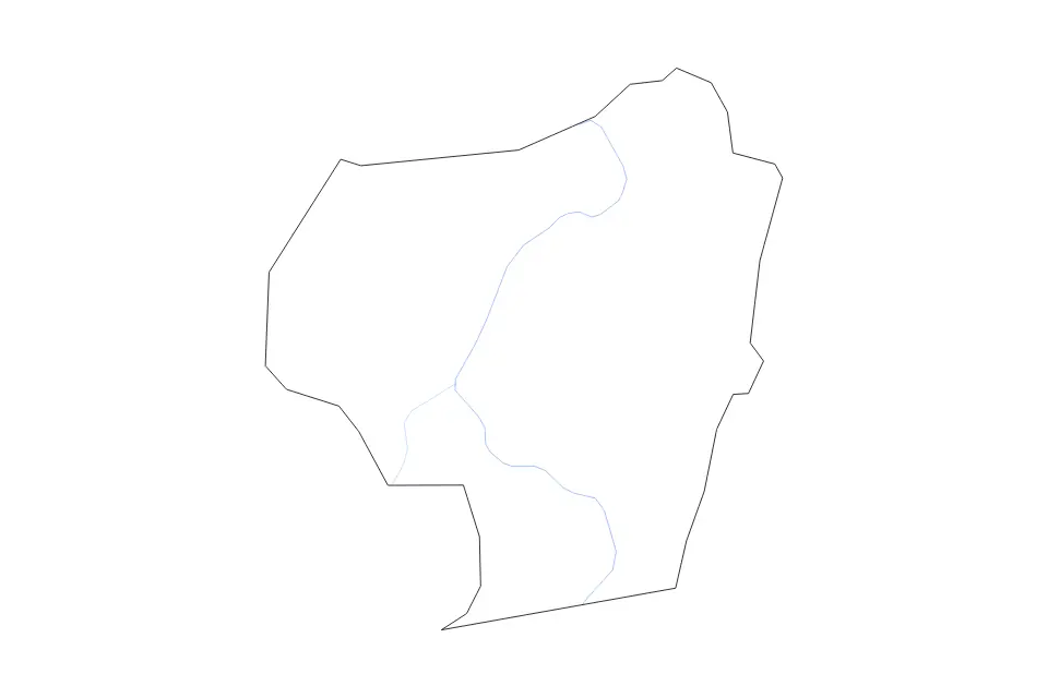 Mapa de Barbour, West Virginia de tipo contorno y ríos para América del Norte, con contorno y ríos con límites limpios.