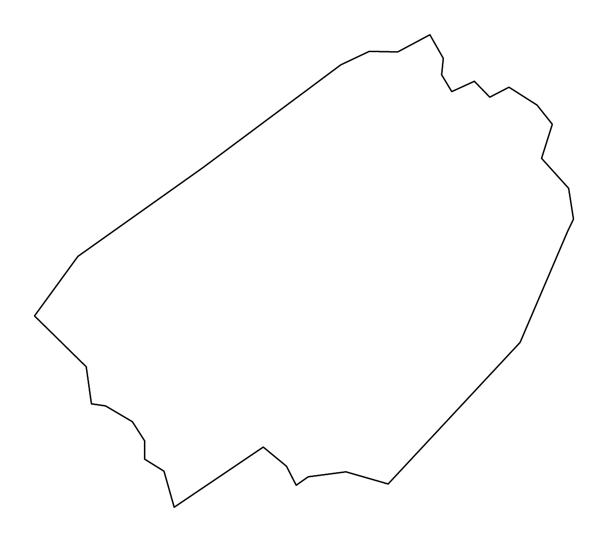 Carte de contour de Braxton, West Virginia avec rivières.