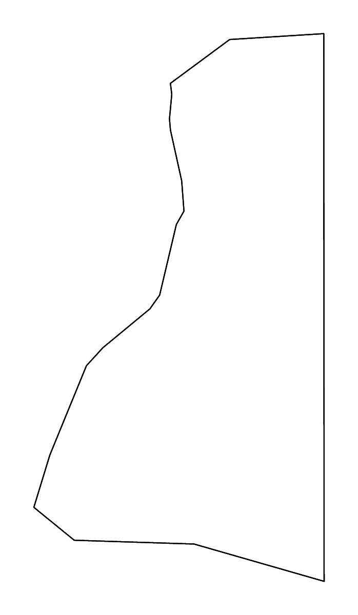 Mapa de contorno de Brooke, West Virginia con ríos.