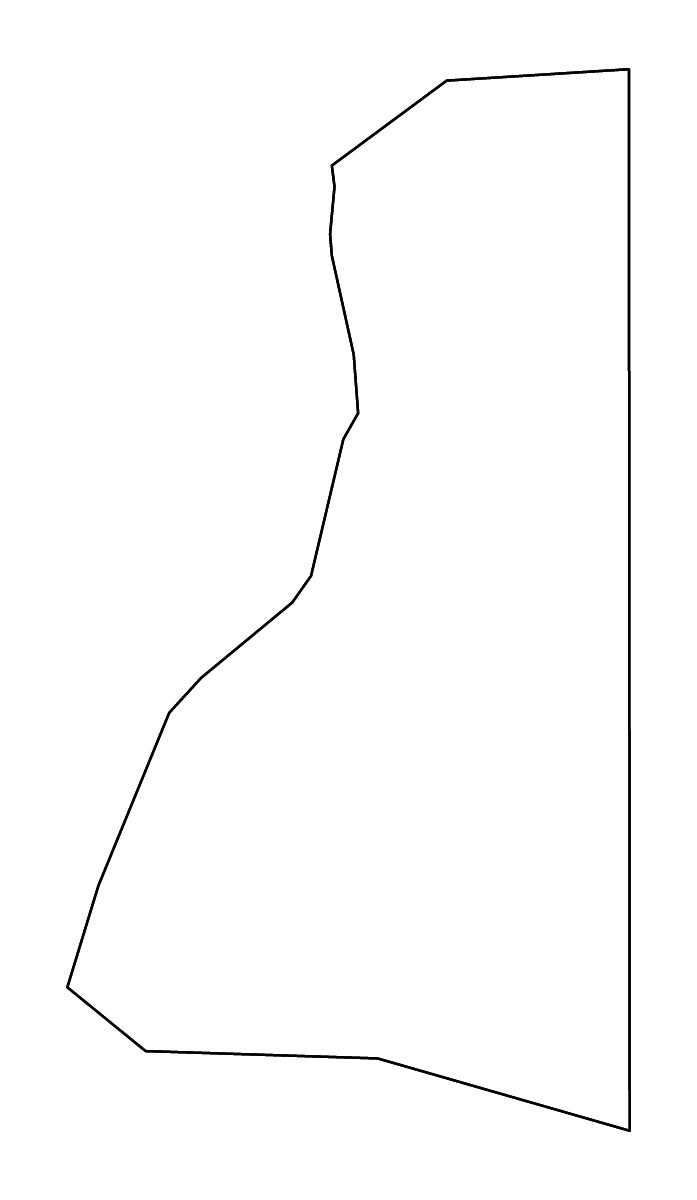 Carte de contour de Brooke, West Virginia avec rivières.