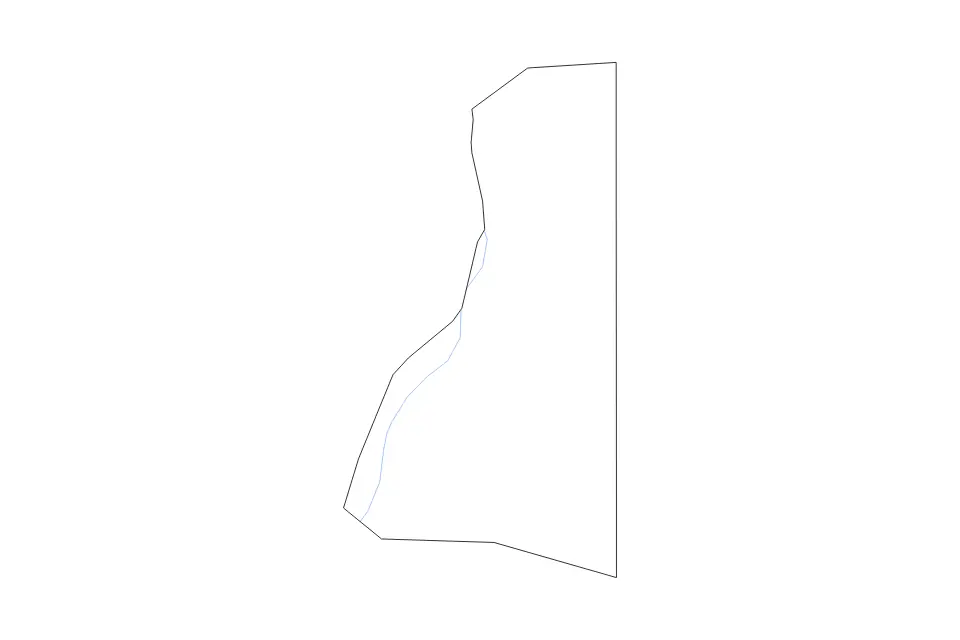 Mapa de Brooke, West Virginia de tipo contorno y ríos para América del Norte, con contorno y ríos con límites limpios.