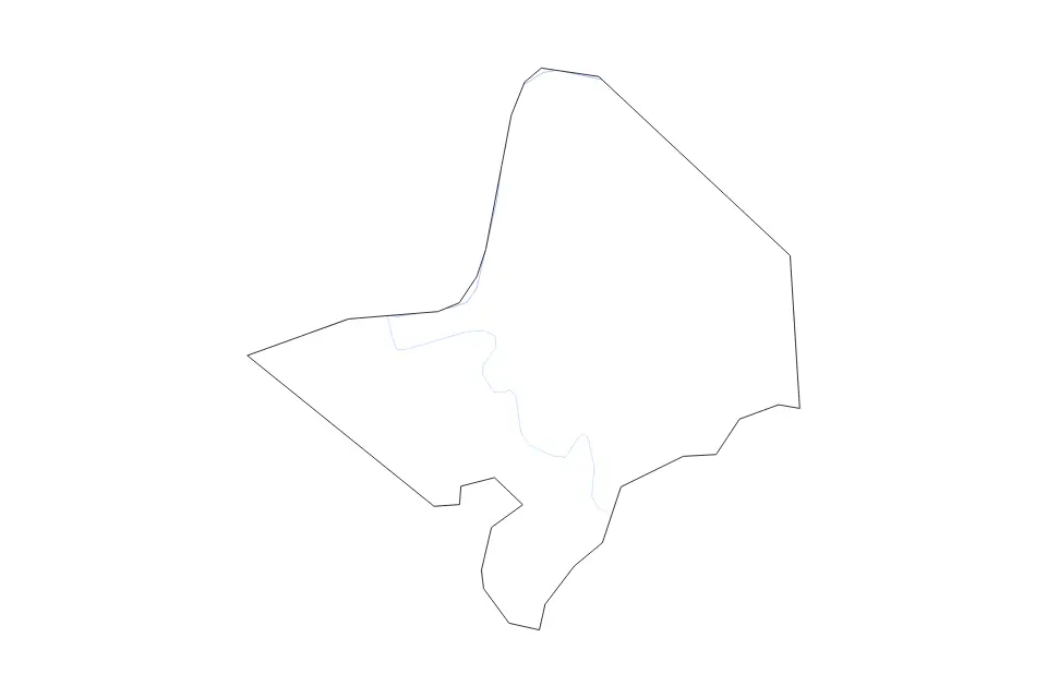 Mapa de Cabell, West Virginia de tipo contorno y ríos para América del Norte, con contorno y ríos con límites limpios.