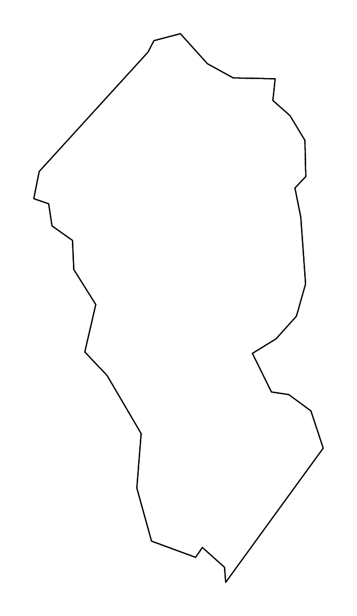 Mapa de contorno de Calhoun, West Virginia con ríos.