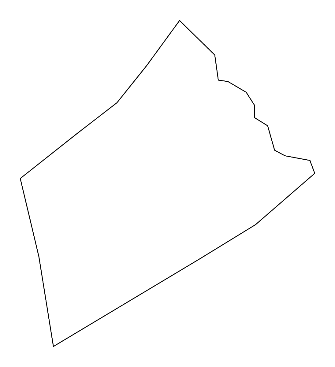 Mapa de contorno de Clay, West Virginia con ríos.
