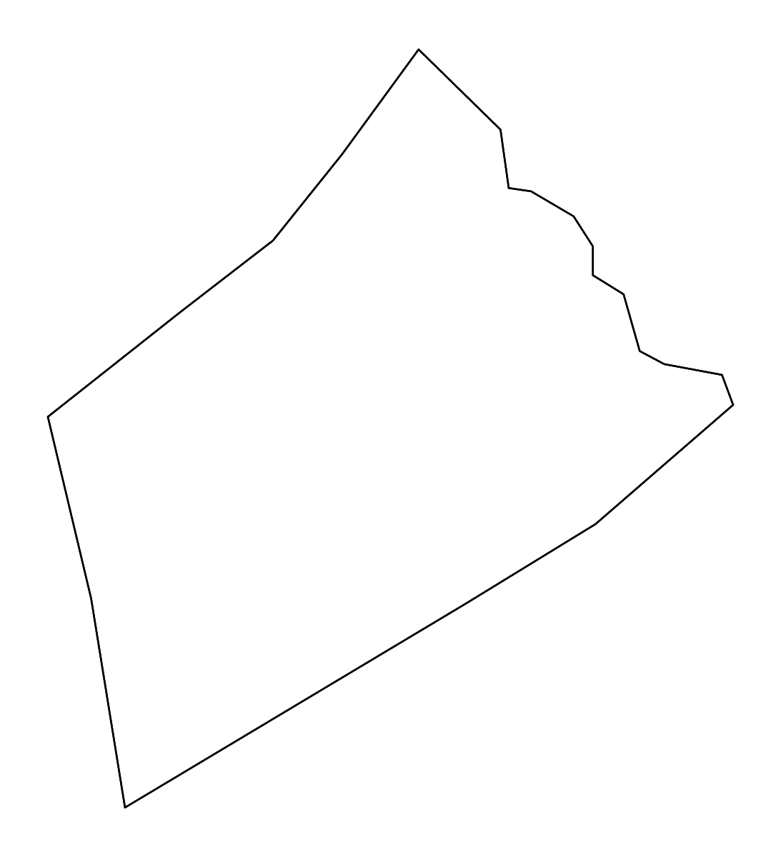 Mapa de contorno de Clay, West Virginia con ríos.