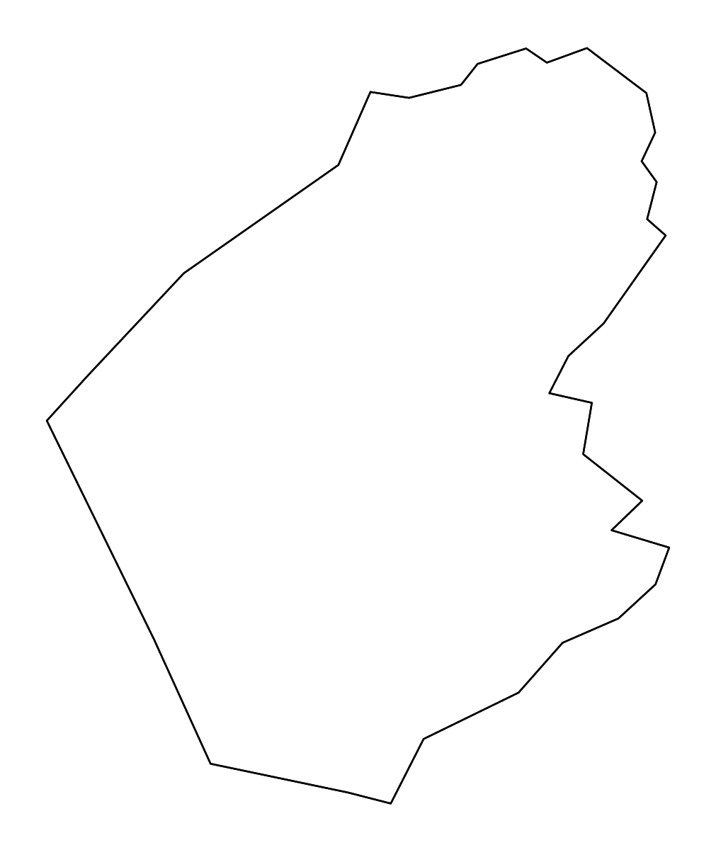 Mapa de contorno de Doddridge, West Virginia con ríos.