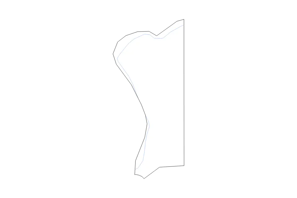 Mapa de Hancock, West Virginia de tipo contorno y ríos para América del Norte, con contorno y ríos con límites limpios.