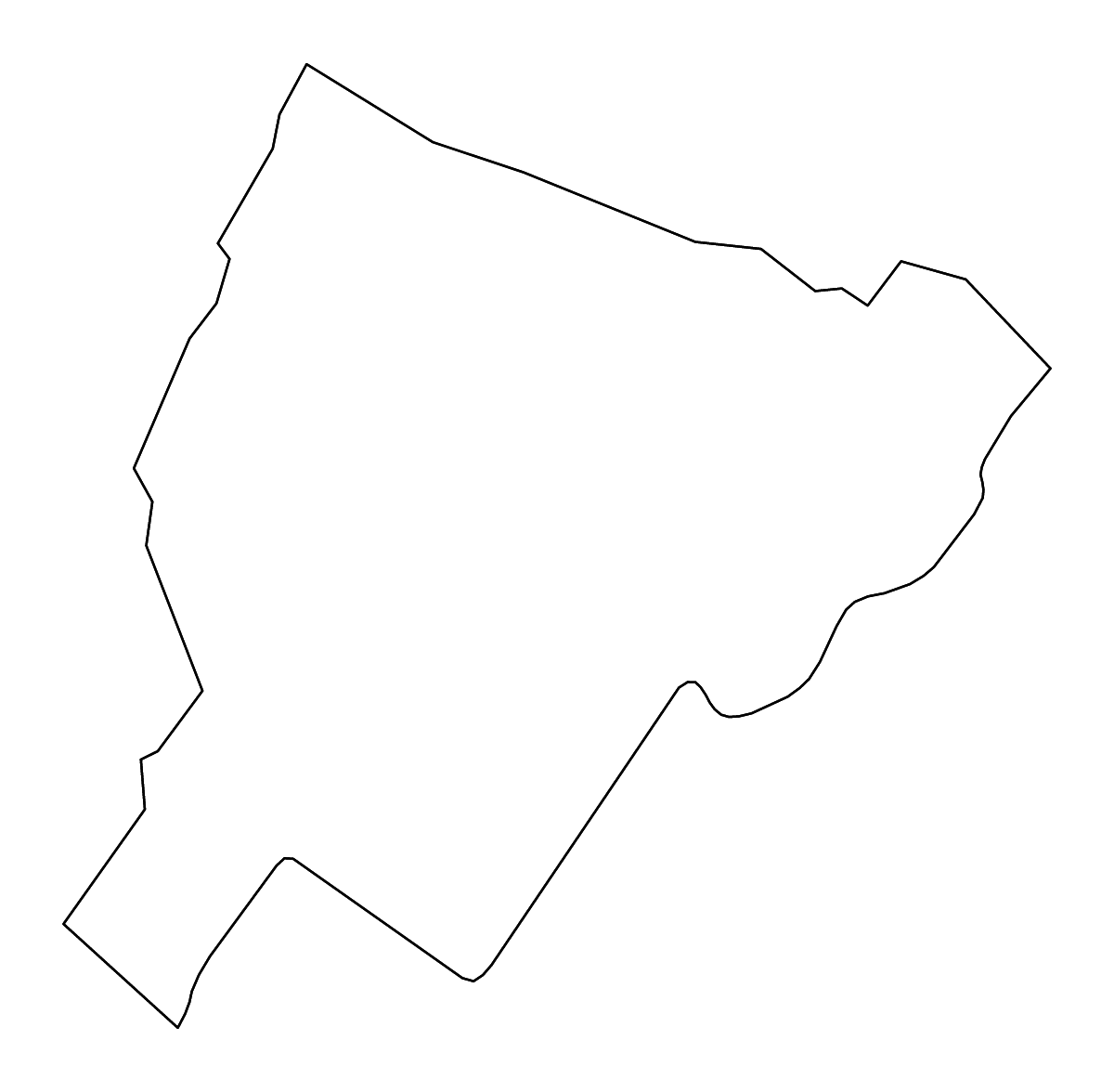 Mapa de contorno de Hardy, West Virginia con ríos.