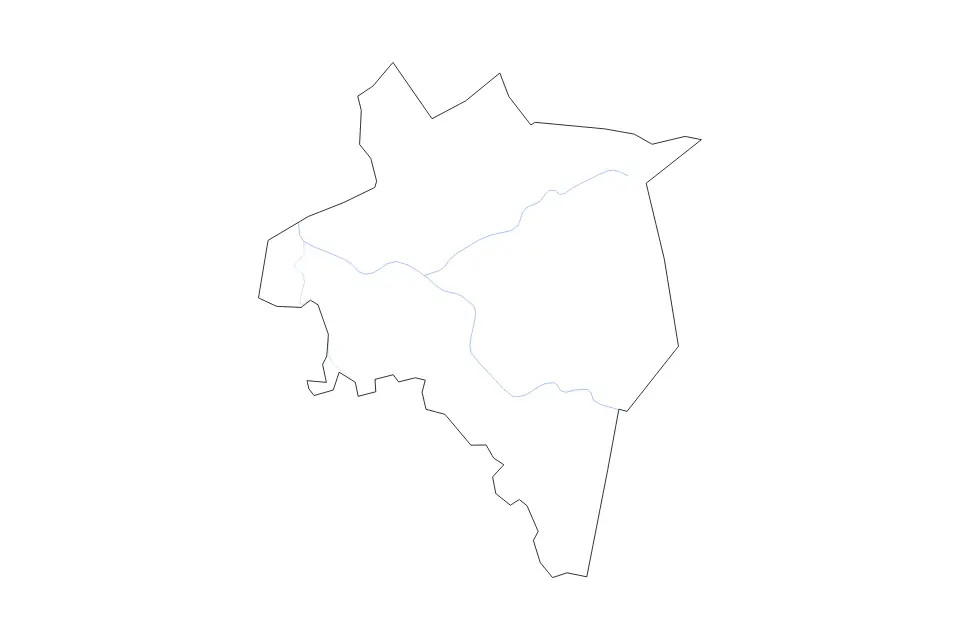 Mapa de Kanawha, West Virginia de tipo contorno y ríos para América del Norte, con contorno y ríos con límites limpios.