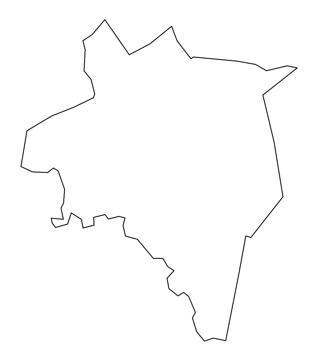 Carte de contour de Kanawha, West Virginia avec rivières.