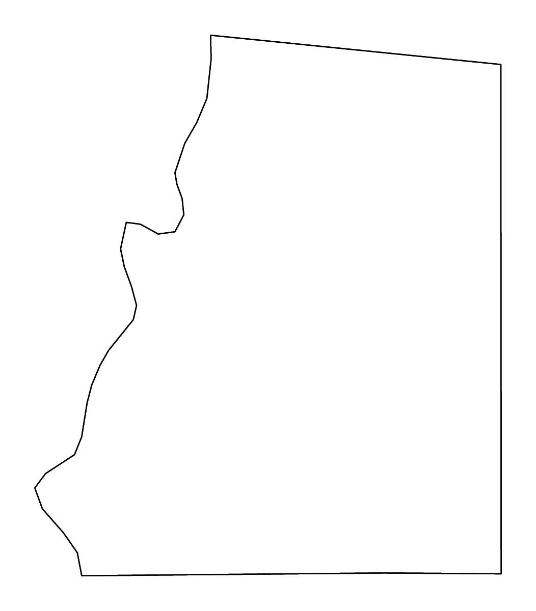 Mapa de contorno de Marshall, West Virginia con ríos.