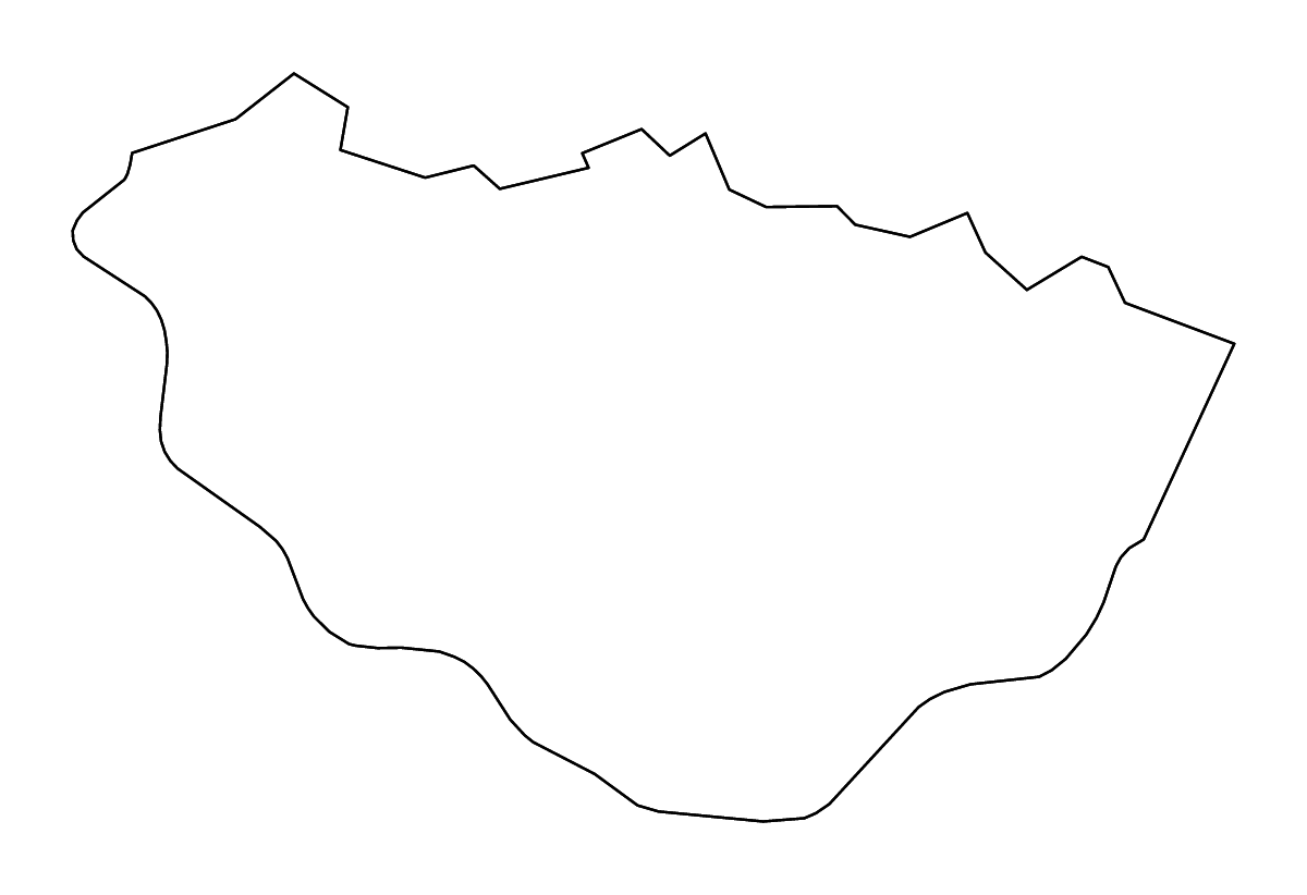 Mapa de contorno de McDowell, West Virginia con ríos.