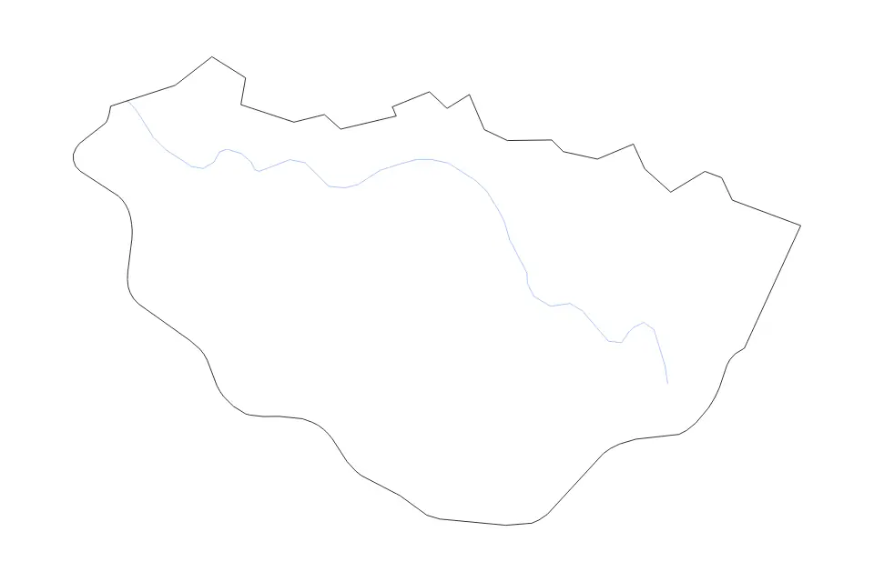 Carte de McDowell, West Virginia de type contour et rivières pour Amérique du Nord, montrant contour et rivières avec des limites nettes.