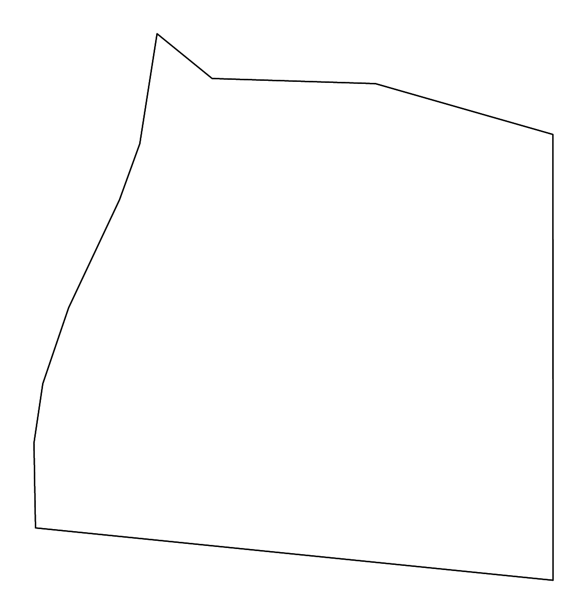 Mapa de contorno de Ohio, West Virginia con ríos.