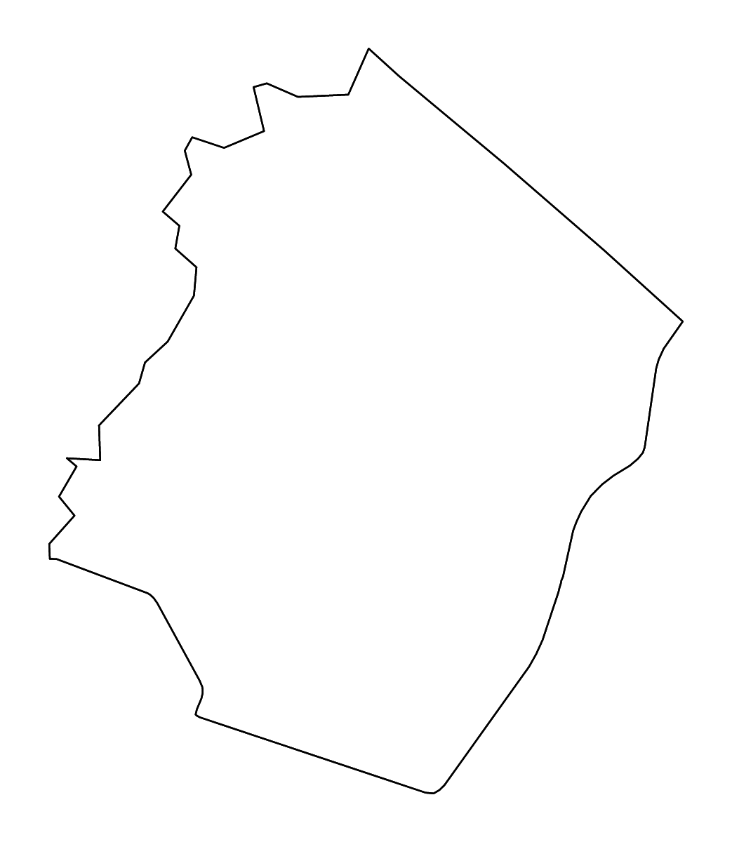 Carte de contour de Pendleton, West Virginia avec rivières.